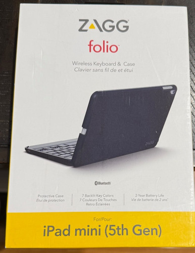 Zagg folio keyboard cover case - folio, keyboard/cover